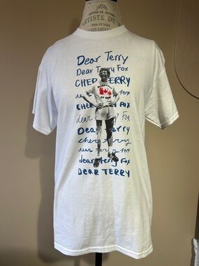 Adidas 'Dear Terry' Graphic Tshirt, White (size medium)
